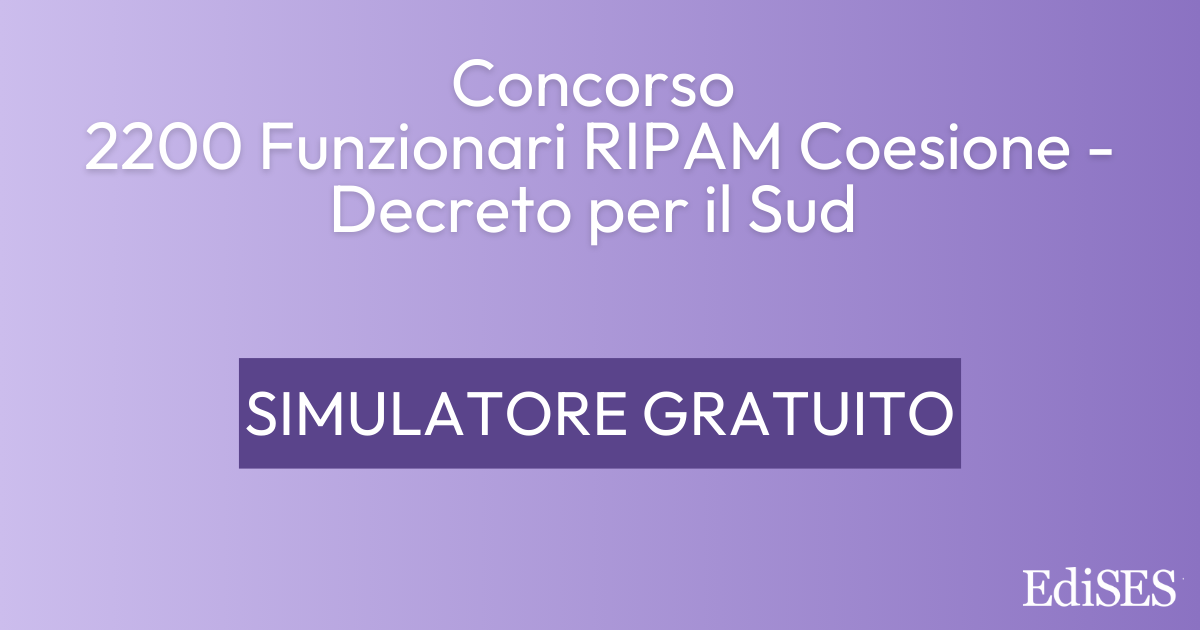 Simulazione concorso 2200 funzionari sud