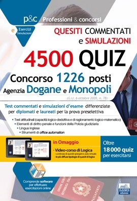 4.500 quiz Concorso Agenzia Dogane e Monopoli
