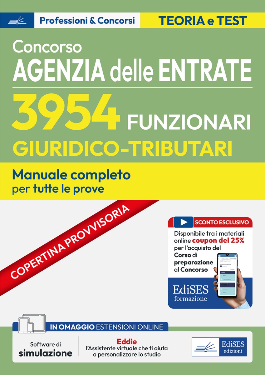 Manuale concorso 3954 Funzionari Giuridico-Tributari - Agenzia delle Entrate