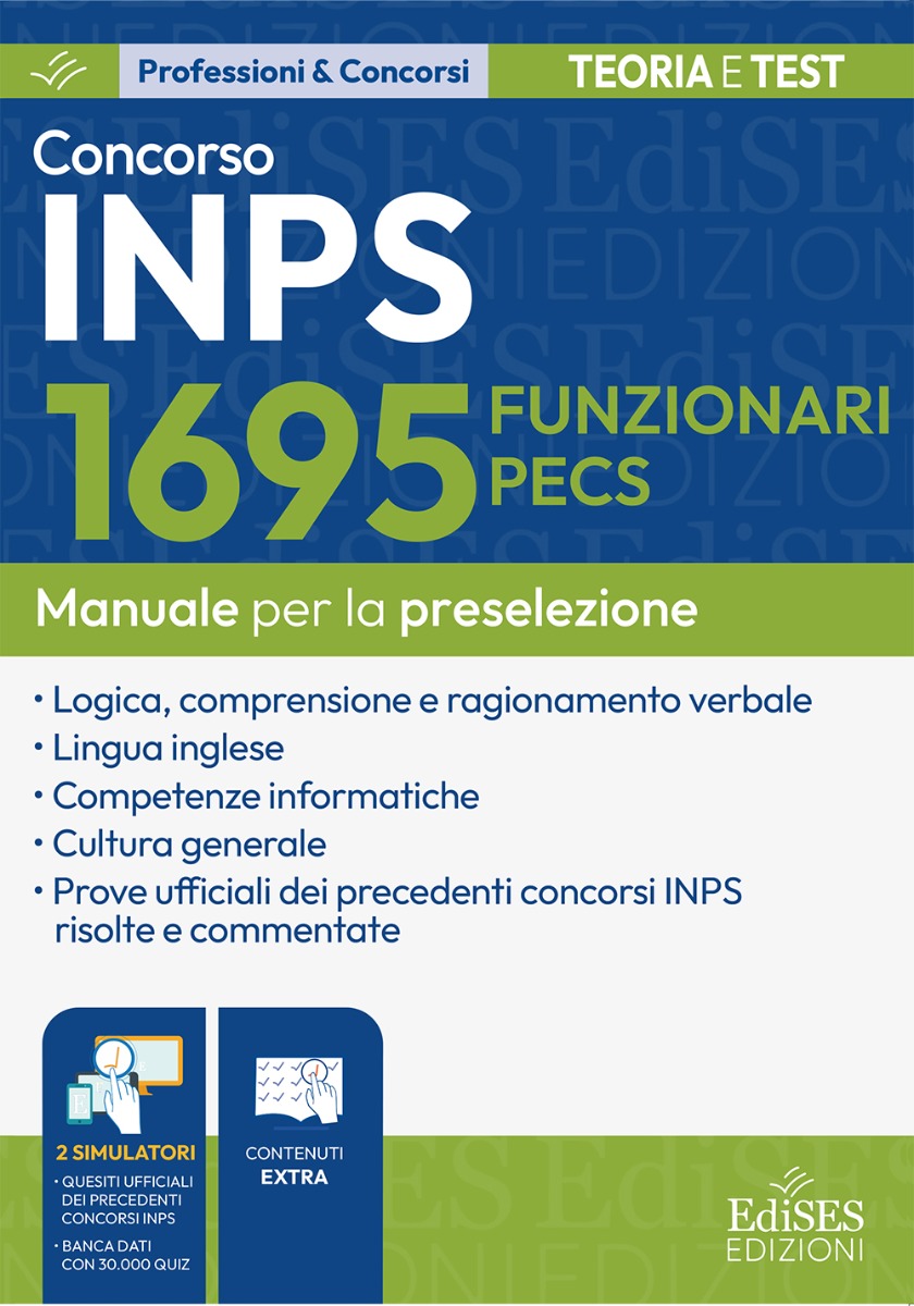 Manuale prova preselettiva concorso INPS - 1695 Funzionari PECS 