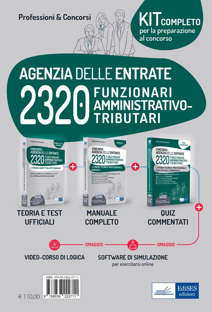 Kit concorso 2320 Funzionari Agenzia delle Entrate: prova attitudinale e tecnico-professionale