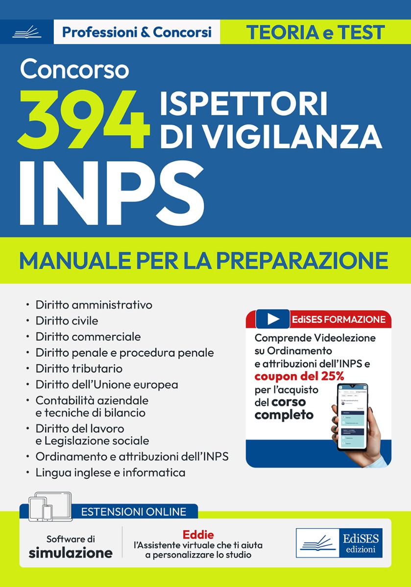 Manuale concorso 394 Ispettori di Vigilanza INPS
