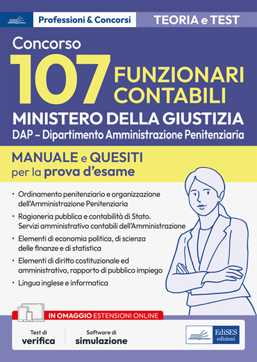 Concorso 107 Funzionari Contabili Ministero della Giustizia - DAP - Dipartimento Amministrazione Penitenziaria