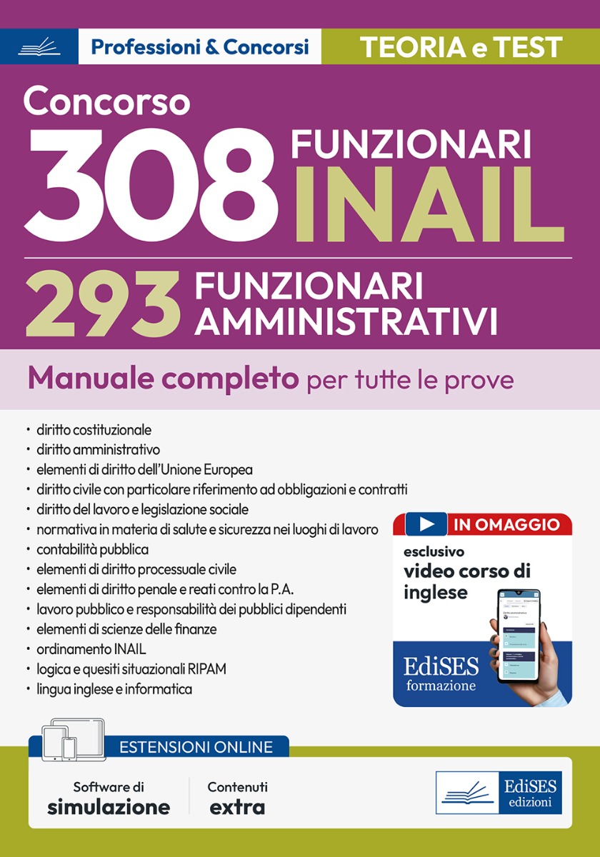 Concorso RIPAM 308 Funzionari INAIL  - 293 Funzionari amministrativi