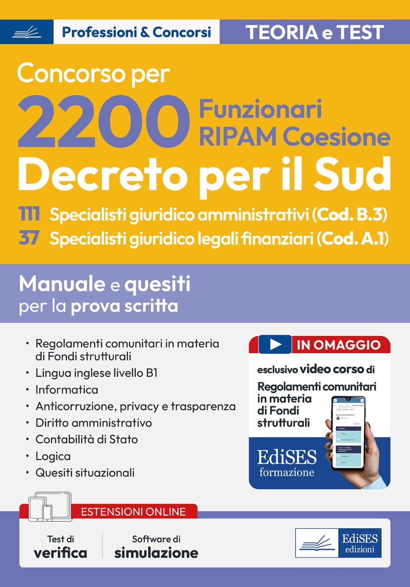 Concorso RIPAM: 111 Specialisti giuridico amministrativi per Regioni, Città metropolitane ed Enti locali e 37 Specialisti giuridico legali finanziari 