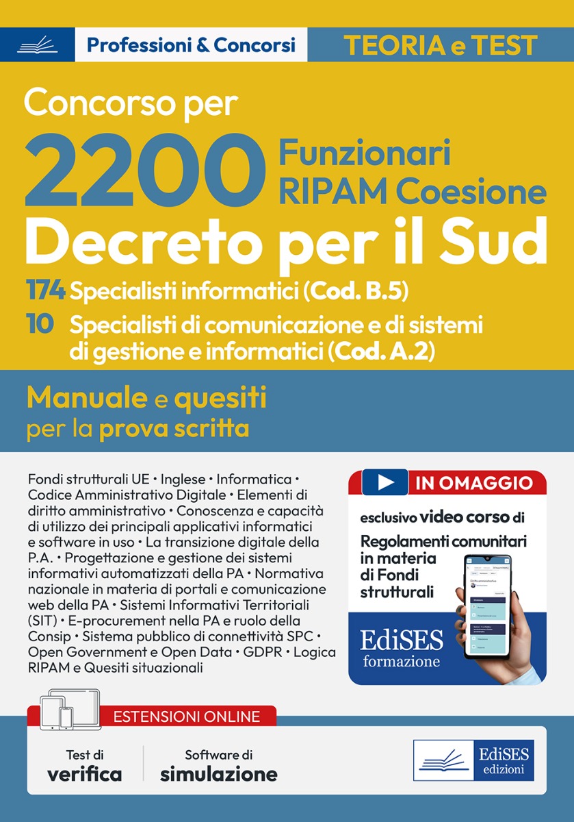 Concorso RIPAM - 174 Specialisti Informatici e 10 Specialisti di comunicazione e di sistemi di gestione e informatici