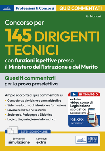 Concorso 145 Dirigenti tecnici Ministero Istruzione e Merito - Test commentati