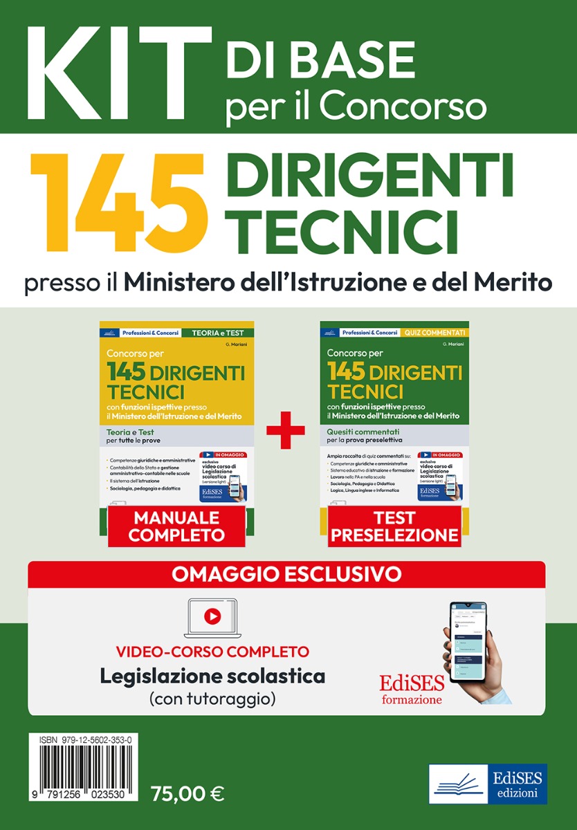 Kit base per il concorso 145 Dirigenti tecnici