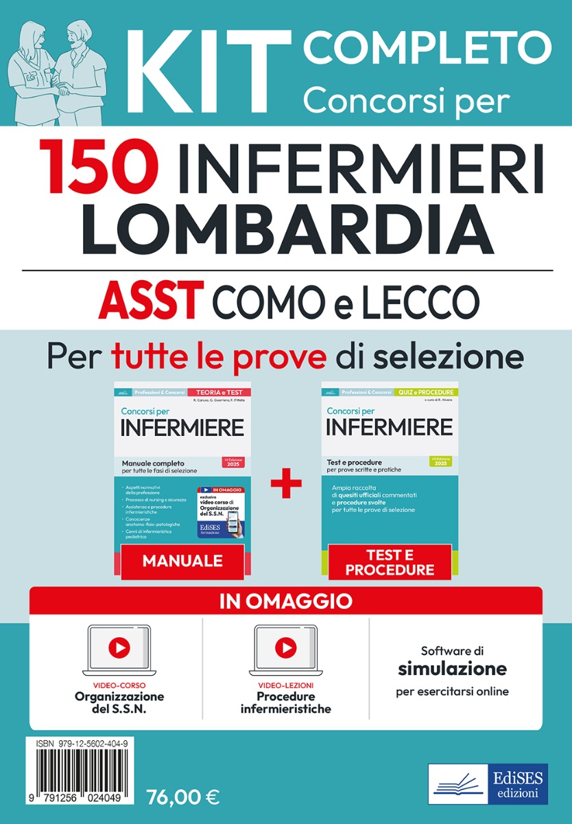Kit Concorsi 150 Infermieri Lombardia