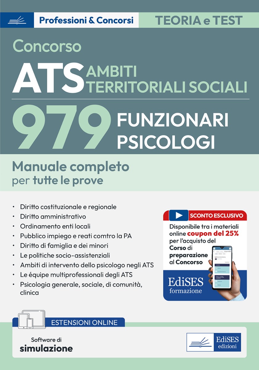 Concorso 979 Funzionari Psicologi ATS - Ambiti Territoriali Sociali