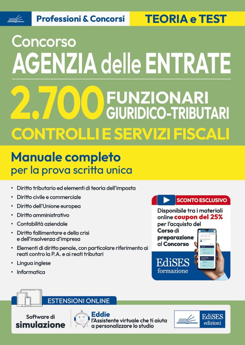 Manuale concorso 2700 Funzionari Giuridico-Tributari - Agenzia delle Entrate