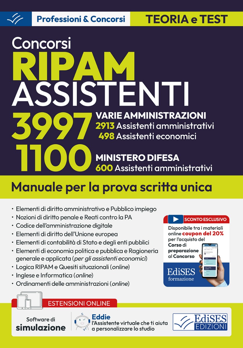 Concorsi RIPAM 2026: 3997 Assistenti (varie Amministrazioni) 1100 Assistenti (Ministero Difesa) 