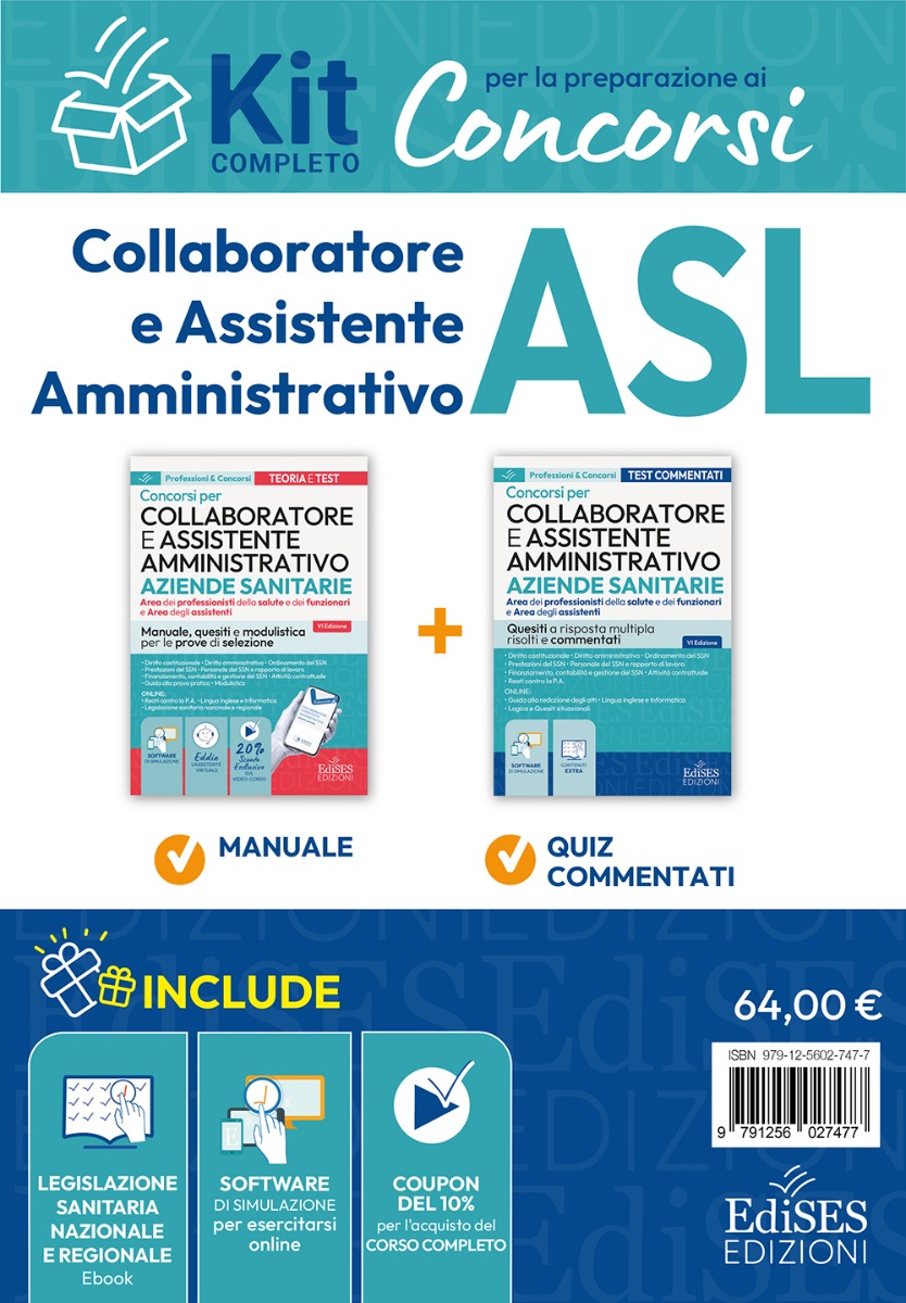 Kit concorsi Collaboratore e Assistente amministrativo Aziende sanitarie