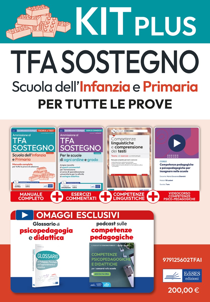 Kit Completo TFA Sostegno Scuola Infanzia e Primaria