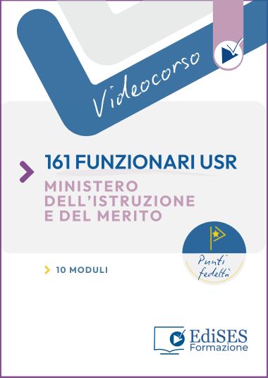 Videocorso online 161 Funzionari USR - Ministero dell'Istruzione e del Merito 