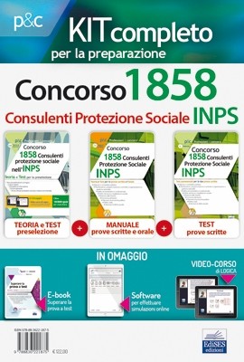 Concorso INPS - Kit completo 1.858 Consulenti Protezione Sociale - Prova preselettiva, scritte e orale