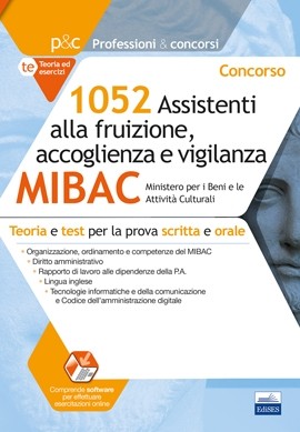 Concorso MIBAC 1052 Assistenti alla fruizione, accoglienza e vigilanza - Prova scritta e orale