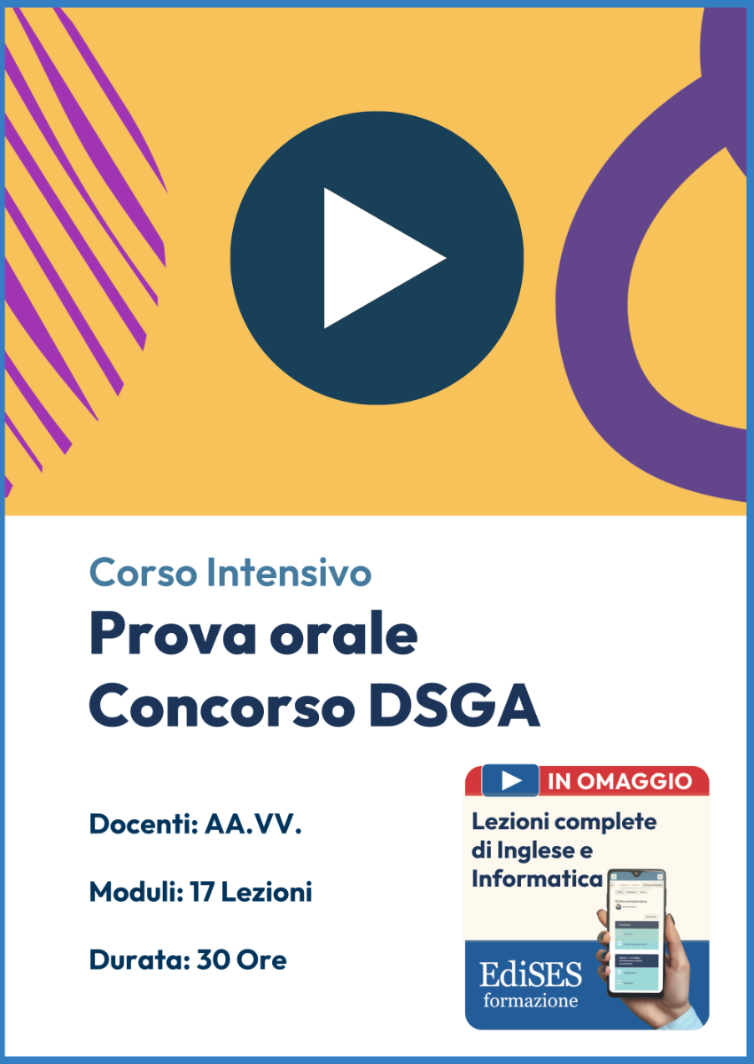 1435 DSGA - Videocorso intensivo on line per la prova orale