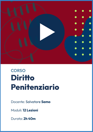 Videocorso online di Diritto Penitenziario