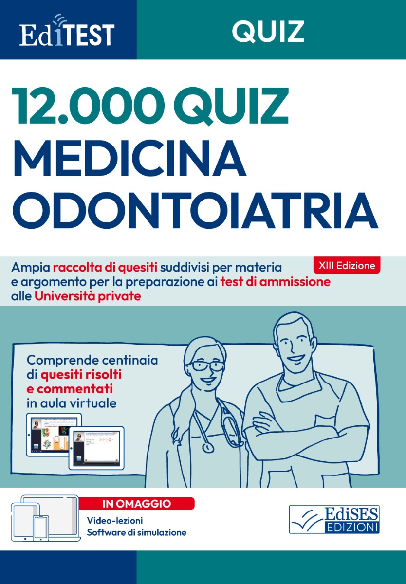 Test Medicina 2026: raccolta di 12.000 Quiz per l'ammissione alle Università private