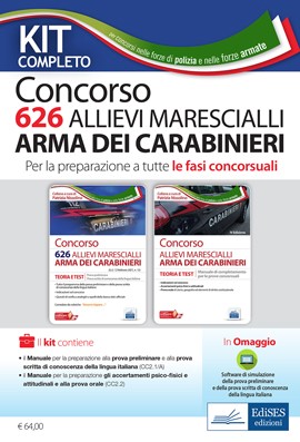 Kit Completo Concorso 626 Allievi Marescialli Carabinieri