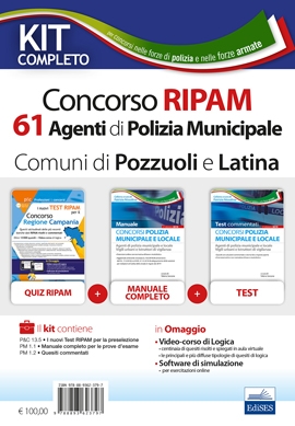 Kit Completo Concorso RIPAM 61 Agenti di Polizia Municipale nei Comuni di Pozzuoli e Latina