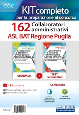 Kit Concorso 162 Collaboratori amministrativi ASL BAT Puglia