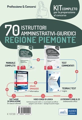 Kit concorso 70 Istruttori amministrativi-giuridici Regione Piemonte