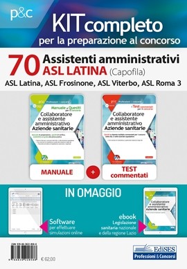 Kit Concorso 70 Assistenti amministrativi ASL Latina