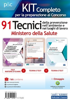 Kit Concorso 91 Tecnici della prevenzione nell'ambiente e nei luoghi di lavoro Ministero della Salute