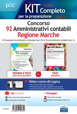 Kit completo concorso 92 Amministrativi contabili Regione Marche