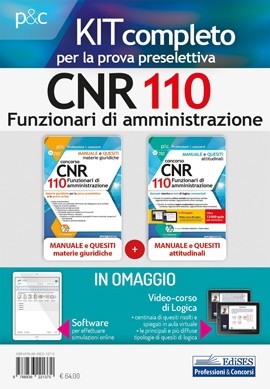 Kit Concorso CNR per 110 Funzionari di amministrazione - Materie giuridiche e test attitudinali