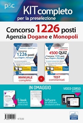 Kit Concorso 1226 posti Agenzia Dogane e Monopoli