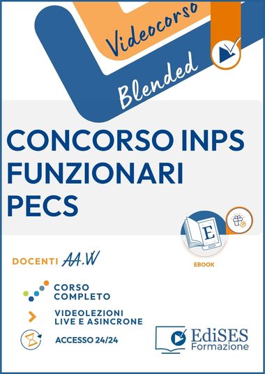 Videocorso Concorso INPS - 1695 Funzionari PECS 