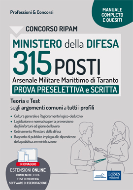 Concorso Ministero della Difesa - 315 posti Arsenale marittimo di Taranto