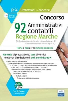 Concorso 92 Amministrativi contabili Regione Marche - Materie giuridiche