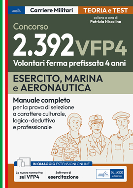 Concorso VFP4 Esercito, Marina e Aeronautica: manuale di teoria e test